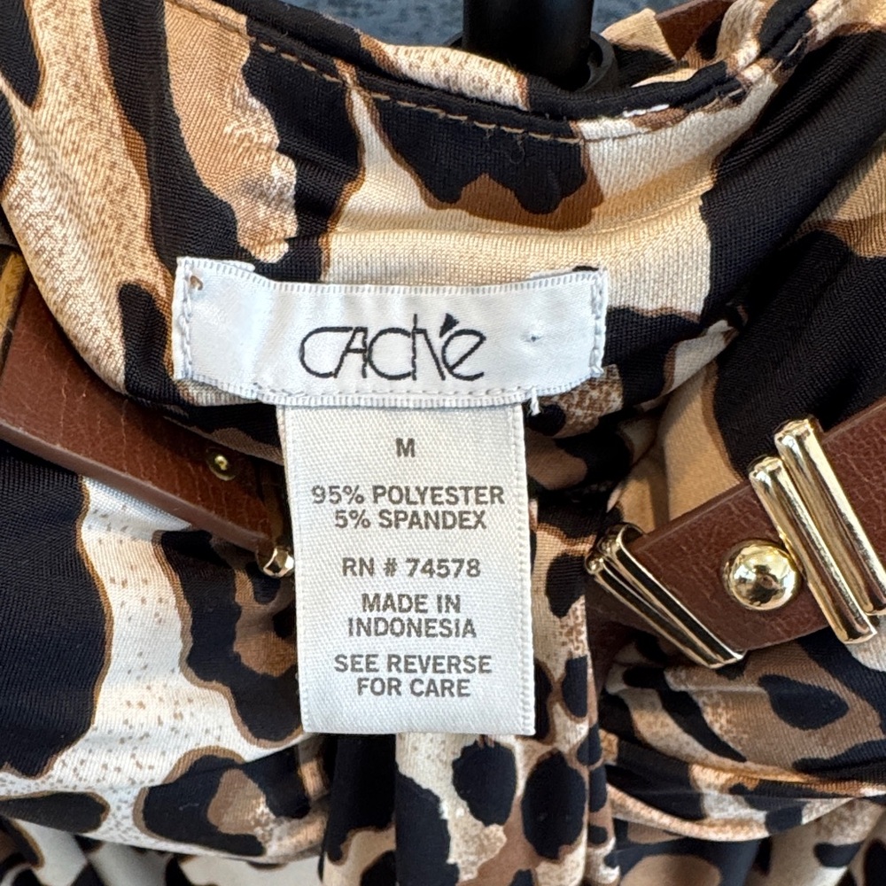 Cache Leopard Print strapless top - Picture 2 of 5